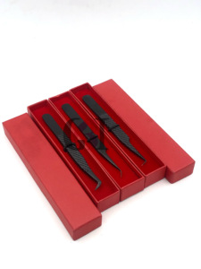 Volume de botte de Plasma noir professionnel en acier inoxydable 45 & 90 degrés Fiber Nano Tip Extension de cils pince à épiler Instrument de beauté - Product Image 5