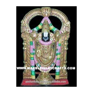Tirupati Balaji Marbre Statue À La Main - Product Image 1