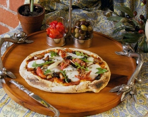 Plateau de service en bois à poignée de machine à écrire, plateau de service en bois, couleur marron, design moderne, pour service en bois, 1 pièce - Product Image 5