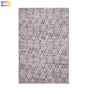 Dining Room & Bedroom Applicable Woven Embroidered Technics Made Washable Modern Design Hand Made Rugs Set