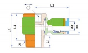 OEM <span class=keywords><strong>DEM</strong></span> Hexagon Allen Head BSPT Rosca macho Codo giratorio Un toque Empuje para conectar la llave de pezón de ajuste por NBPT - Product Image 5