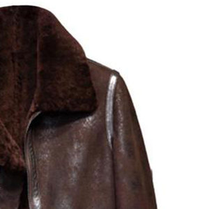 Blouson d'hiver pour homme, nouveau modèle 2019, veste bombardier, à col en fourrure véritable, marron chocolat, puces, tendance - Product Image 3