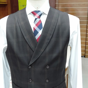 Costumes d'affaires sur mesure en laine respirante coupe-vent anti-plis taille standard avec style à devant plissé - Product Image 3