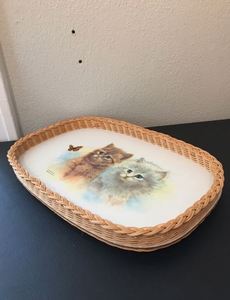 Customized Shape <b>Large</b> Brown Rattan Serving <b>Tray</b> with Woven Design Highest Quality Elegant Food <b>Tray</b> From India Versatile Use - Product Image 4