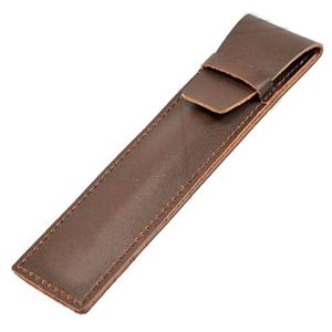 Pince à épiler à un Volume pour extensions de cils, avec pochette en cuir marron, pince à épiler, avec emballage en cuir, marque privée - Product Image 4