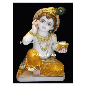Beautiful Pure Marble Bal Krishna Statue