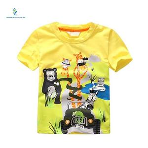 Camiseta de manga corta con cuello redondo para niños, ropa con estampado de logotipo personalizado, 100% algodón - Product Image 3