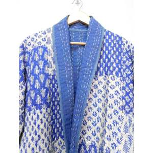 Abrigos de invierno de algodón con estampado Vintage para mujer, chaquetas kantha acolchadas a mano de talla grande, blazers hechos a mano de diseñador, venta al por mayor - Product Image 2