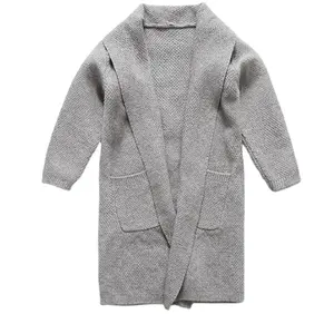 2021 ultime collo a scialle grigio colore no button bambini ragazzi maglione cardigan lungo