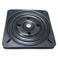 Plaque pivotante industrielle de 6,5 pouces, T 2,5 mm, rotation à 360 degrés, finition ED, plaqué fer, modèle FT J-21-2, pour salle à manger