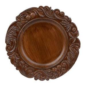 Placa de exhibición de madera de diseño maravilloso para uso de bodas y restaurantes Placa de cargador Placa de exhibición a granel - Product Image 1