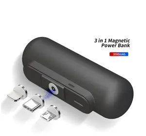 Kustom Power Bank untuk Iphone Samsung Motorola ponsel pengisi daya baterai nirkabel Bank daya magnet Universal pengisi daya portabel