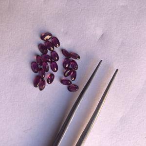 4mm 5mm grenat rhodolite naturel à facettes coupe ovale pierres semi-précieuses en vrac au prix d'usine de gros fabricant en ligne - Product Image 3