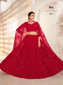 Impressive Premium Net for Wedding Collaction Lengha Design Embroidered Senqunce Work and Boluse and Dimondd Work Duptta - Product Image 4