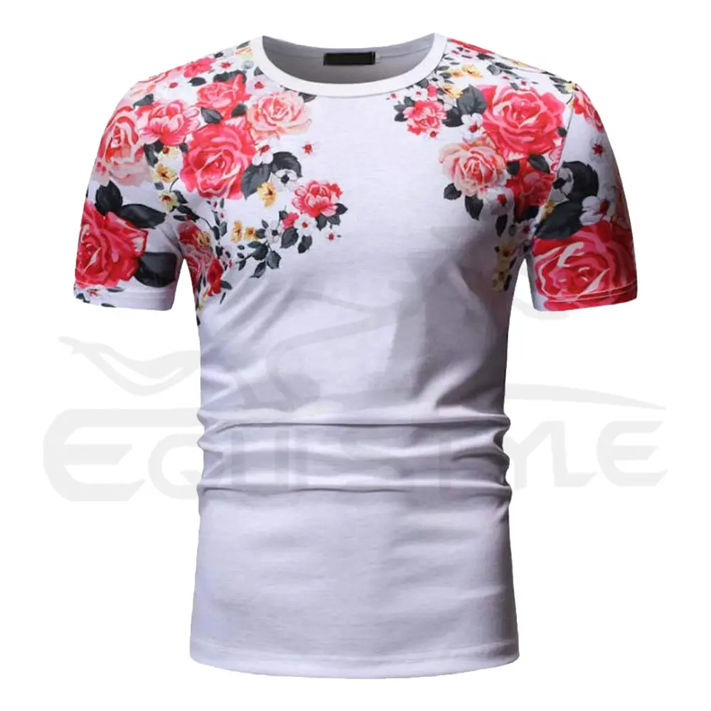 Сублимированная футболка на заказ для мужчин и женщин, размер XL, футболка с цветочным принтом, 3D стиль с круглым вырезом, Повседневная сублимационная рубашка, оптовая продажа