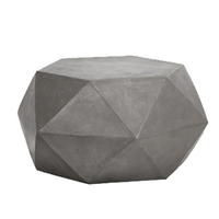 Table basse géométrique en béton imperméable de haute qualité, légère, durable, design moderne, mobilier d'extérieur, salon
