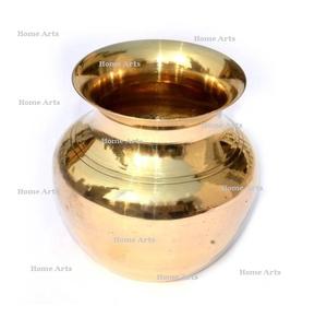 การออกแบบที่น่าทึ่งทองเหลืองน้ํา Lota คุณภาพดีที่สุดขนาดที่กําหนดเองทรงกลมหม้อน้ําสําหรับใช้ในครัว - Product Image 1