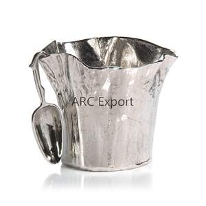 Enfriador de Vino Antiguo de Metal, Hecho de Aluminio Fundido, Cubo de Vino Redondo, Recipientes Grandes para Bebidas, Accesorios para Bar - Product Image 4