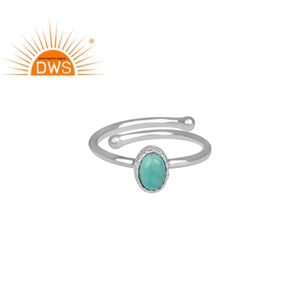 Bague en argent Sterling 925 pour femmes, bijou de forme ovale, naturelle, zircon, vente en gros - Product Image 1