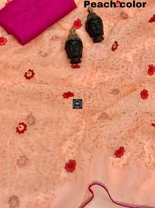 Look riche réception porter saree en soie dola avec pièce de chemisier femmes indiennes portent sari pas cher bas prix fabrication en gros vêtement surat - Product Image 2