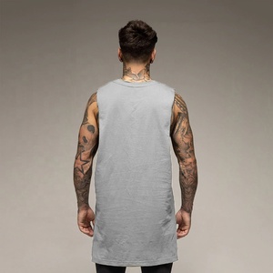 Fait sur mesure hommes Gym Stringer gilet surdimensionné goutte épaule débardeur Stringer taille XL hommes sans manches t-shirt Style Hip Hop - Product Image 6
