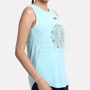 New Arrival Ladies Workout Sports Running Tank Top Custom Printed Embroidery Plus Size Casual Sportswear with Beading for Summer - Product Image 3
