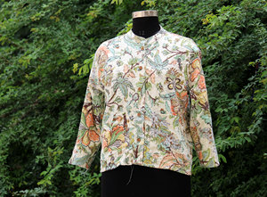 Handmade Reversible Boho Kantha Winter Finished <b>Short</b> Stand Collar Woven Cotton <b>Jacket</b> with Embroidery Decoration - Product Image 6