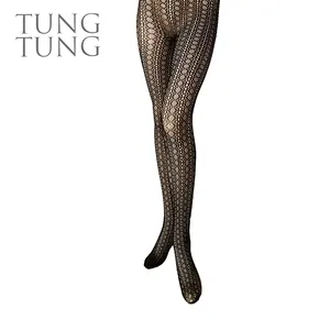 Made in Taiwan Stylish Boho Women Shiny Seamless Pantyhose