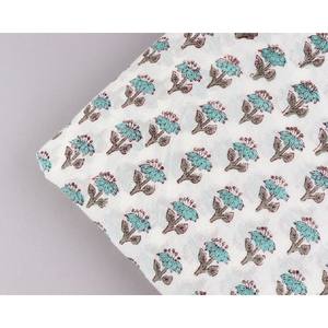 Women's Hand Block Printed Indian Cotton Sari Dyed Pattern Fabric for Weddings <b>Bags</b> Sewing & Decorative Purposes for Boys - Product Image 2