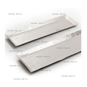 Plateau à chocolats en aluminium de deux tailles différentes, design classique, couleur argent, plateau à chocolats pour desserts au prix le plus bas - Product Image 4