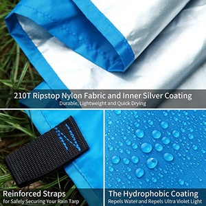 Tùy Chỉnh Không Thấm Nước Nylon Cắm Trại Võng Mưa Fly Lều Tarp/Bãi Biển <span class=keywords><strong>Sun</strong></span> <span class=keywords><strong>Shade</strong></span> Nơi Trú Ẩn - Product Image 5