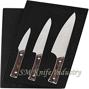 Custom Hand Made Damascus Kitchen Chef <b>Knife</b> DAMASCUS Steel Carbon Steel Sustainable Mix Color (smk2020) - Product Image 5