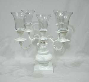 Candelabro central de 5 brazos de alta calidad, hecho a mano candelabro clásico indio, soporte de vela decorativo de metal barato - Product Image 5