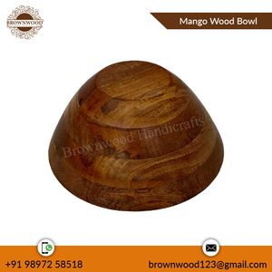 Long bol de service en bois de manguier durable et écologique, bol en bois fait à la main au design personnalisé pour le marché de gros à prix compétitif - Product Image 3