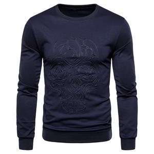 เสื้อกันหนาวผ้าฝ้ายแท้ลายนูน,เสื้อกันหนาว Crewneck 3D พร้อมลายปัก - Product Image 4