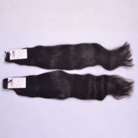 Superbe Chevelure Vierge Doublement Étirée, Cheveux Indiens Bruts, Paquets de Tissage de Cheveux Humains Lisses, Vente en Gros, 100% Cheveux Naturels Noirs Bruts