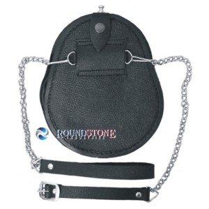 Pochette de kilt Sporran en cuir noir Round STONE INDUSTRIES, sac de taille traditionnel écossais des Highlands, accessoire musical - Product Image 5