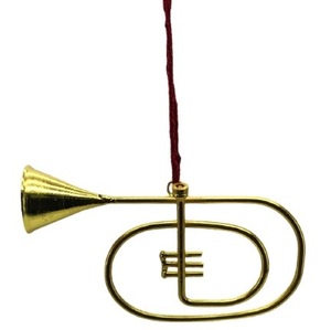Trompeta de Metal de diseño moderno para decoración navideña, ornamento colgante de alta calidad - Product Image 6