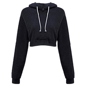 Sweat à capuche pour femme, sweat-shirt design personnalisé de haute qualité, haut court - Product Image 2