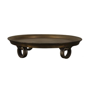 Plateau décoratif rond luxueux pour la décoration de la maison et de la table, plateau de service, exportateur en gros dans le monde entier - Product Image 1