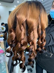 Colored Bouncy Double Drawn Vietnamese Remy Human Hair Single Weft Transparent Closure <b>Front</b> <b>Wigs</b> - Product Image 4