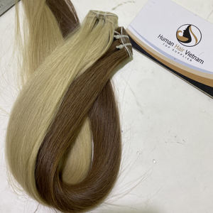 Cheveux vierges bruns alignés sur les cuticules, lisses comme des baguettes, cheveux humains du Vietnam, couleurs de mèches, extensions de cheveux et tissage, vente en gros - Product Image 3