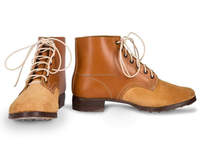 Toute nouvelle histoire de la mode bottes basses allemandes en cuir Original marron de haute qualité