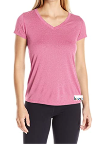 En gros Femmes de Performance V-cou T-shirt 100% Polyester Vêtements Stocks Importés Machine Lavage Sourcing De Bangladesh - Product Image 4