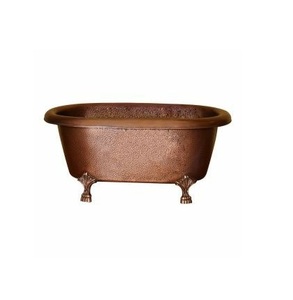 Premium Quality Hot Selling Modern Vintage Free <b>Standing</b> Copper Shined Double Slipper Bathtub - Product Image 6