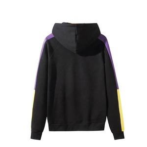 Sweat-shirt à capuche unisexe pour homme personnalisé grande taille pull-over en polaire brodé technique bloc de couleurs à manches longues décontracté - Product Image 4