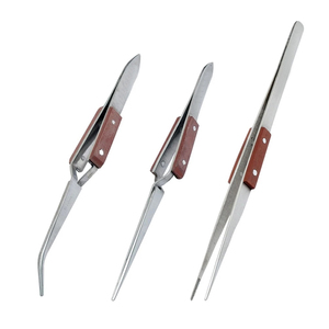 Juego de Pinzas Invertidas con Puntas Rectas y Curvas, Agarre Aislado, Pinzas Dentales y de Soldadura Manuales de Acero Inoxidable, Certificación CE ISO - Product Image 6