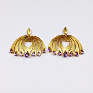 Argent Sterling 925 Sur Mesure Fournisseur Grossiste À La Main Unisexe Femme Faible QUANTITÉ MINIMALE DE COMMANDE Pas Cher Unique Élégante Boucle D'oreille en pierre Naturelle - Product Image 1