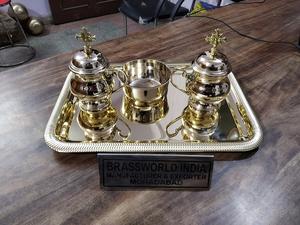 Juego de Comunión de Latón con Bandeja, Artículos Religiosos - Product Image 4