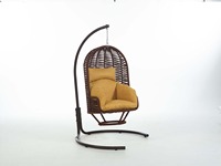 Chaise suspendue moderne en forme d'œuf avec structure en acier, best-seller 2021, avec coussin résistant à l'eau pour une utilisation en extérieur dans les parcs, les gymnases, les écoles